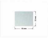 PLOMBA SREBRNA PÓŁPOŁYSK PLASTER MIODU T-441M2 prostokąt 15x12mm