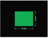 PLOMBA ZIELONA PMS354 MAT VOIDOPEN A-34ZV3 prostokąt 15x12mm