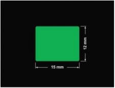 PLOMBA ZIELONA PMS354 MAT VOIDOPEN A-34ZV3 prostokąt 15x12mm