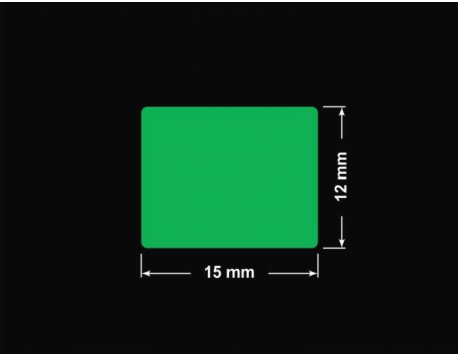 PLOMBA ZIELONA PMS354 MAT VOIDOPEN A-34ZV3 prostokąt 15x12mm