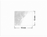 TRANSPARENTNA NAKLEJKA PP ZAMYKAJĄCA OPAKOWANIA T-400 prostokąt 15x12mm