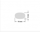 PLOMBA SREBRNA PÓŁPOŁYSK PLASTER MIODU T-441M2 elipsa 10x6mm