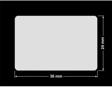 PLOMBA KRUCHA BIAŁA POŁYSK D-202 prostokąt 36x24mm