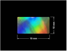 PLOMBA VOID HOLOGRAFICZNA TĘCZA PLASTER MIODU D-150M prostokąt 19x10mm