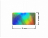 PLOMBA VOID HOLOGRAFICZNA TĘCZA PLASTER MIODU D-150M prostokąt 19x10mm