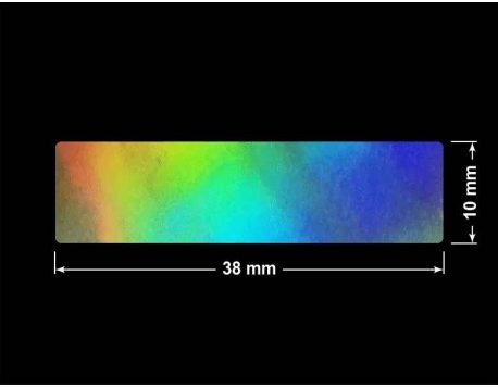 PLOMBA VOID HOLOGRAFICZNA TĘCZA PLASTER MIODU D-150M prostokąt 38x10mm