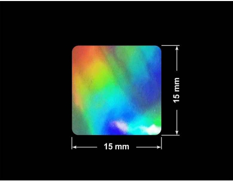 PLOMBA VOID HOLOGRAFICZNA TĘCZA PLASTER MIODU D-150M kwadrat 15x15mm
