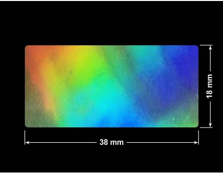 PLOMBA VOID HOLOGRAFICZNA TĘCZA PLASTER MIODU D-150M prostokąt 38x18mm