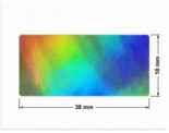 PLOMBA VOID HOLOGRAFICZNA TĘCZA PLASTER MIODU D-150M prostokąt 38x18mm