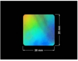 PLOMBA VOID HOLOGRAFICZNA TĘCZA PLASTER MIODU D-150M kwadrat 20x20mm