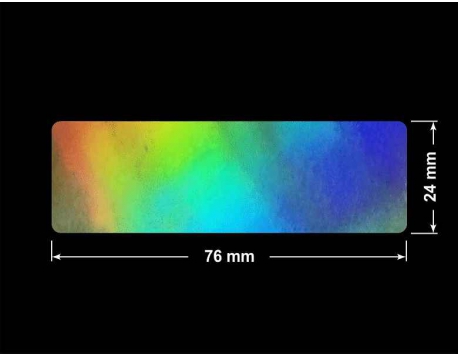 PLOMBA VOID HOLOGRAFICZNA TĘCZA PLASTER MIODU D-150M prostokąt 76x24mm