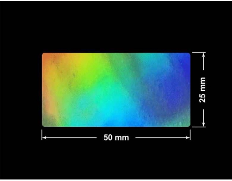 PLOMBA VOID HOLOGRAFICZNA TĘCZA PLASTER MIODU D-150M prostokąt 50x25mm