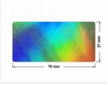 PLOMBA VOID HOLOGRAFICZNA TĘCZA PLASTER MIODU D-150M prostokąt 76x37mm