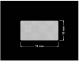 PLOMBA VOID SREBRNA PÓŁMAT SZACHOWNICA D-401K prostokąt 19x10mm