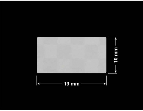 PLOMBA VOID SREBRNA PÓŁMAT SZACHOWNICA D-401K prostokąt 19x10mm