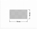 PLOMBA VOID SREBRNA PÓŁMAT SZACHOWNICA D-401K prostokąt 19x10mm