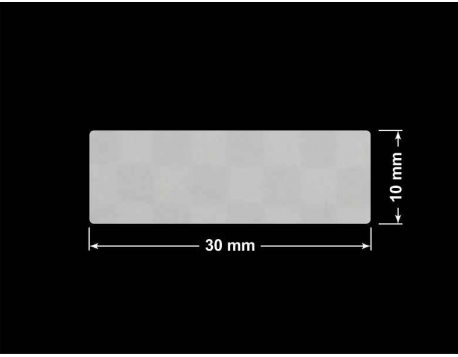 PLOMBA VOID SREBRNA PÓŁMAT SZACHOWNICA D-401K prostokąt 30x10mm