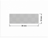 PLOMBA VOID SREBRNA PÓŁMAT SZACHOWNICA D-401K prostokąt 30x10mm
