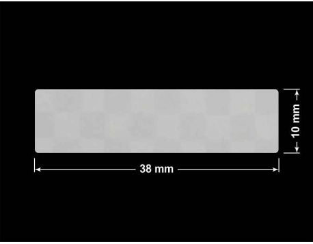 PLOMBA VOID SREBRNA PÓŁMAT SZACHOWNICA D-401K prostokąt 38x10mm