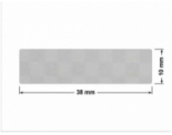 PLOMBA VOID SREBRNA PÓŁMAT SZACHOWNICA D-401K prostokąt 38x10mm