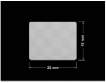 PLOMBA VOID SREBRNA PÓŁMAT SZACHOWNICA D-401K prostokąt 22x18mm