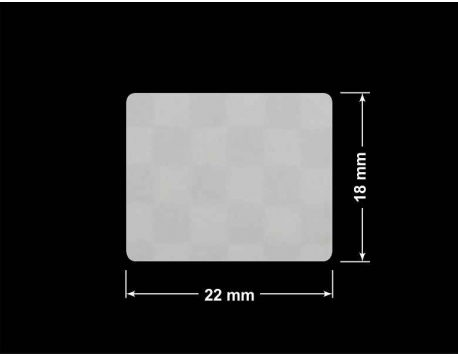 PLOMBA VOID SREBRNA PÓŁMAT SZACHOWNICA D-401K prostokąt 22x18mm