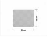 PLOMBA VOID SREBRNA PÓŁMAT SZACHOWNICA D-401K prostokąt 22x18mm