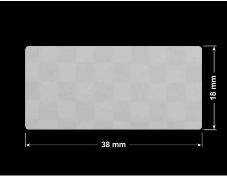 PLOMBA VOID SREBRNA PÓŁMAT SZACHOWNICA D-401K prostokąt 38x18mm