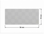 PLOMBA VOID SREBRNA PÓŁMAT SZACHOWNICA D-401K prostokąt 38x18mm
