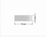 PLOMBA VOID BIAŁA POŁYSK PLASTER MIODU D-452M2 prostokąt 15x5mm