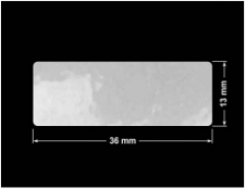 PLOMBA VOID BIAŁA POŁYSK PLASTER MIODU D-452M prostokąt 36x13mm