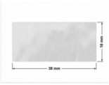 PLOMBA VOID BIAŁA POŁYSK PLASTER MIODU D-452M prostokąt 38x18mm