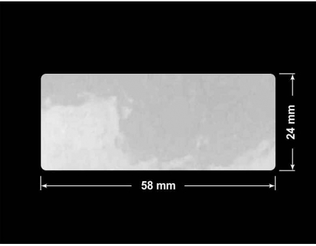 PLOMBA VOID BIAŁA POŁYSK PLASTER MIODU D-452M prostokąt 58x24mm