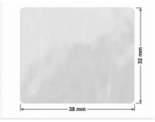 PLOMBA VOID BIAŁA POŁYSK PLASTER MIODU D-452M prostokąt 38x32mm