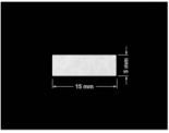 PLOMBA VOID BIAŁA POŁYSK PLASTER MIODU D-45KM prostokąt 15x5mm