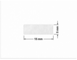 PLOMBA VOID BIAŁA POŁYSK PLASTER MIODU D-45KM prostokąt 15x5mm