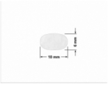 PLOMBA VOID BIAŁA POŁYSK PLASTER MIODU D-45KM elipsa 10x6mm
