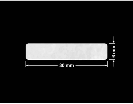 PLOMBA VOID BIAŁA POŁYSK PLASTER MIODU D-45KM prostokąt 30x6mm