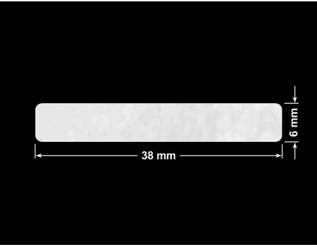 PLOMBA VOID BIAŁA POŁYSK PLASTER MIODU D-45KM prostokąt 38x6mm