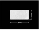 PLOMBA VOID BIAŁA POŁYSK PLASTER MIODU D-45KM prostokąt 19x10mm