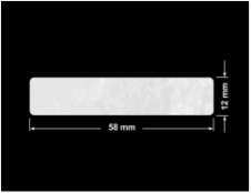 PLOMBA VOID BIAŁA POŁYSK PLASTER MIODU D-45KM prostokąt 58x12mm