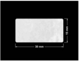 PLOMBA VOID BIAŁA POŁYSK PLASTER MIODU D-45KM prostokąt 30x15mm