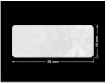 PLOMBA VOID BIAŁA POŁYSK PLASTER MIODU D-45KM prostokąt 38x15mm