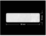 PLOMBA VOID BIAŁA POŁYSK PLASTER MIODU D-45KM prostokąt 58x16mm