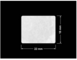 PLOMBA VOID BIAŁA POŁYSK PLASTER MIODU D-45KM prostokąt 22x18mm