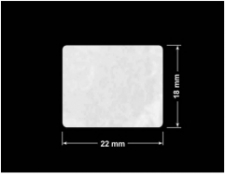 PLOMBA VOID BIAŁA POŁYSK PLASTER MIODU D-45KM prostokąt 22x18mm
