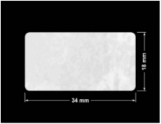 PLOMBA VOID BIAŁA POŁYSK PLASTER MIODU D-45KM prostokąt 34x18mm