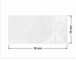 PLOMBA VOID BIAŁA POŁYSK PLASTER MIODU D-45KM prostokąt 38x18mm