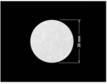 PLOMBA VOID BIAŁA POŁYSK PLASTER MIODU D-45KM kółko 20mm