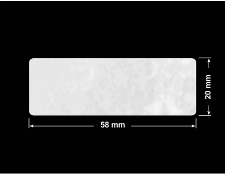 PLOMBA VOID BIAŁA POŁYSK PLASTER MIODU D-45KM prostokąt 58x20mm